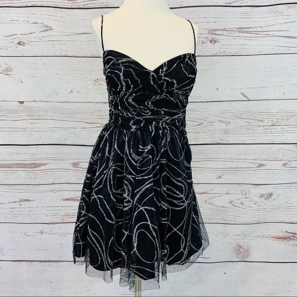 Hailey Logan black and silver sparkle dress